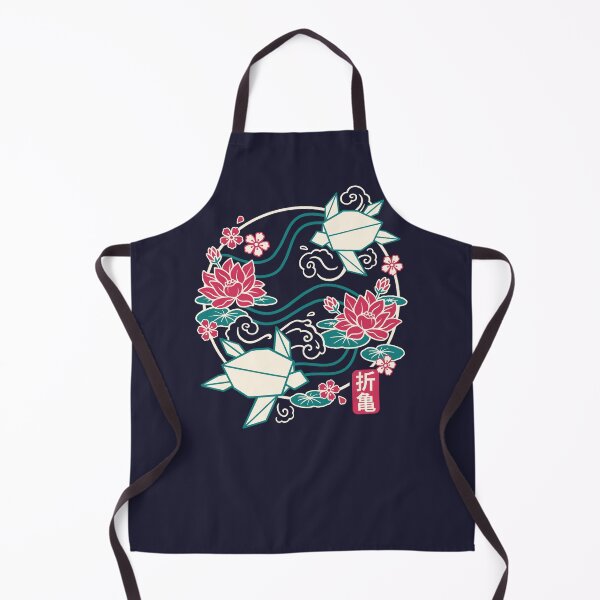 Item preview, Geometric Origami Turtle on Water Lily - Longevity Kanji & Lotus Flower Art designed and sold by NemiMakeit.