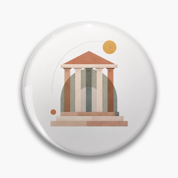 Item preview, Minimalist Classical Temple – Modern Greek Architecture Art designed and sold by DrizzyV.