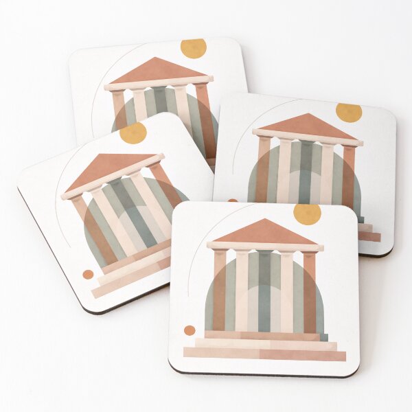 Item preview, Minimalist Classical Temple – Modern Greek Architecture Art designed and sold by DrizzyV.