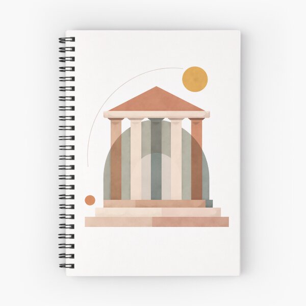 Item preview, Minimalist Classical Temple – Modern Greek Architecture Art designed and sold by DrizzyV.