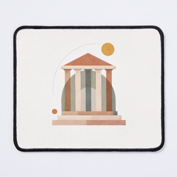 Item preview, Minimalist Classical Temple – Modern Greek Architecture Art designed and sold by DrizzyV.
