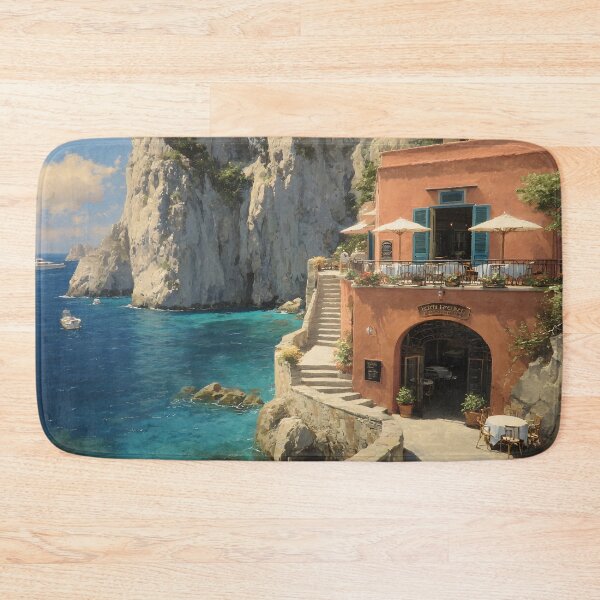 Item preview, Capri Seaside Cafe and Blue Mediterranean View designed and sold by daila70.