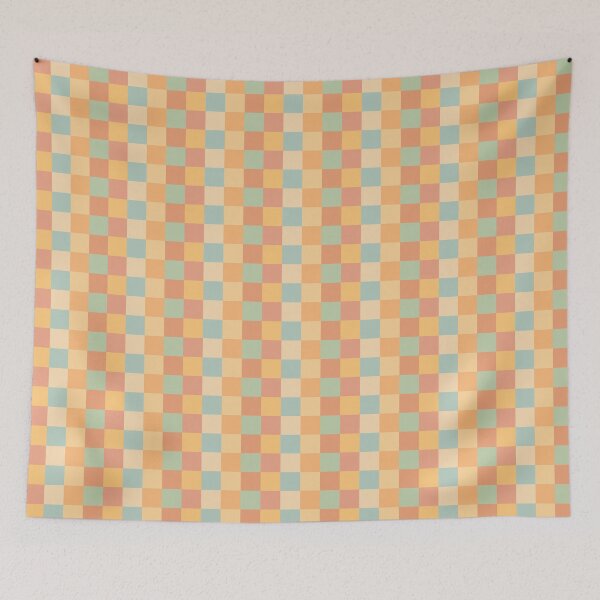Item preview, Checkered Multicolor Pattern 12 Warm Pastel Rainbow designed and sold by colourpoems.