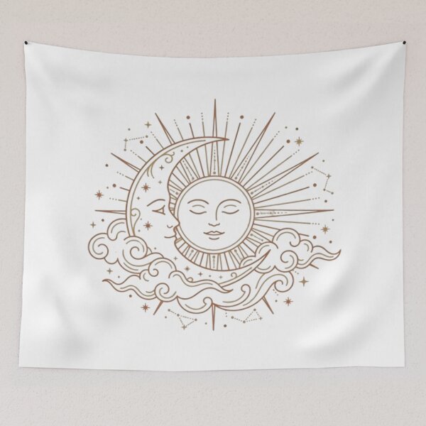 Item preview, Bohemian Sun and Moon - Mystical Tarot Aesthetic and Spiritual Art designed and sold by AlanyaArtX.