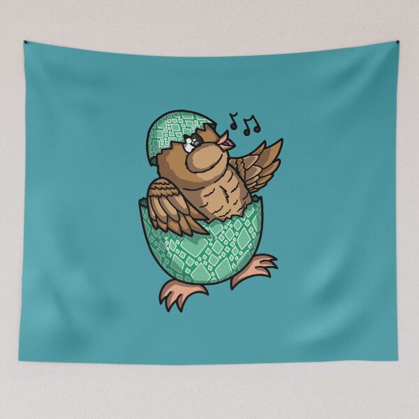 Item preview, Easter Baby Chicken with Green Egg Shell and Diamond Pattern designed and sold by elizasunnycolor.
