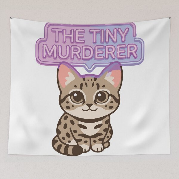 Item preview, The Tiny Murderer Funny Black Footed Cat Meme designed and sold by Petzzz.