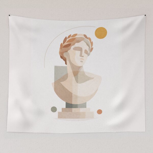 Item preview, Minimalist Classical Sculpture – Modern Greek Bust designed and sold by DrizzyV.