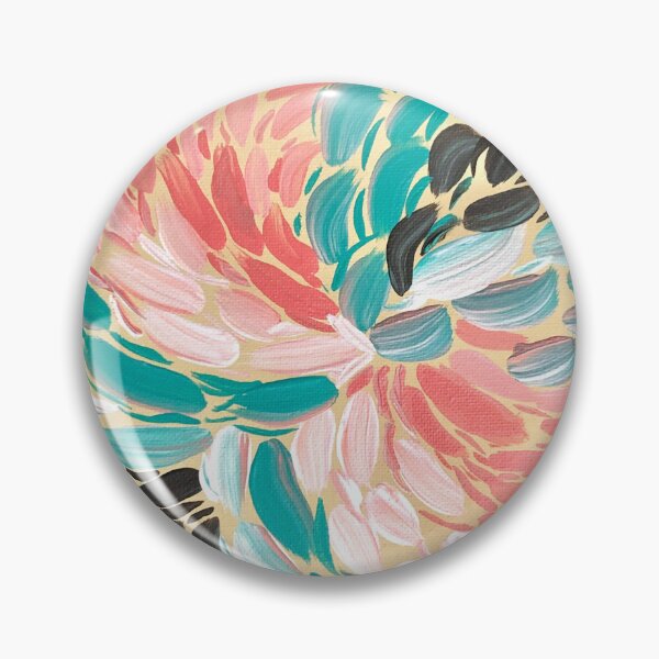 Item preview, Coral & Teal Motion • Abstract Brushstroke Painting designed and sold by PeridotGypsy.