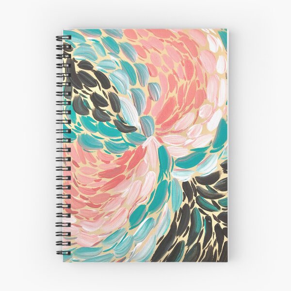 Item preview, Coral & Teal Motion • Abstract Brushstroke Painting designed and sold by PeridotGypsy.