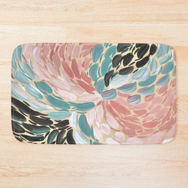 Item preview, Coral & Teal Motion • Abstract Brushstroke Painting designed and sold by PeridotGypsy.
