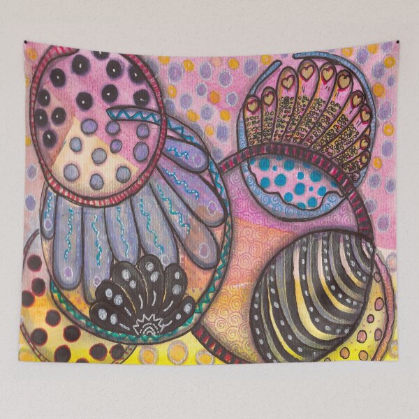 Item preview, Purple Dream - Abstract Hand Drawn Garden designed and sold by ColorWander.
