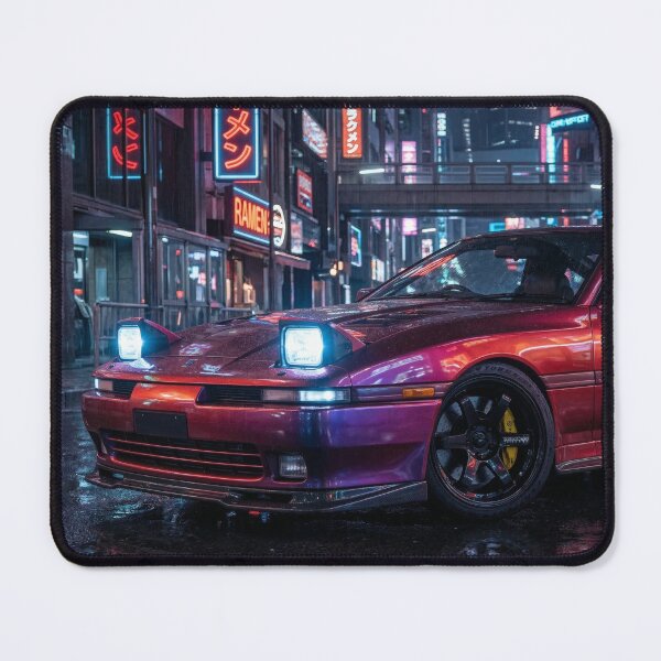 Item preview, Retro JDM Pop-up Headlights - Cyberpunk Neon Rain in Neo Tokyo designed and sold by JDMTokyoStore.
