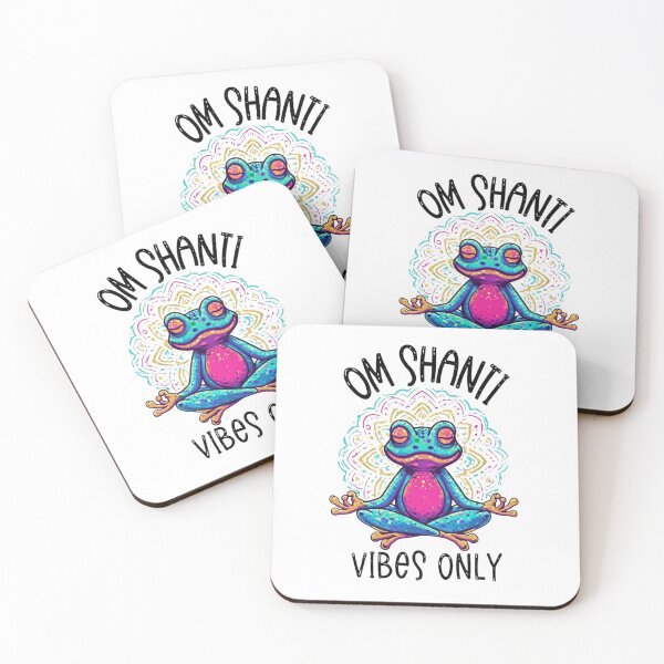 Item preview, Om Shanti Meditating Frog — Zen Yoga Mandala Illustration for Positive Vibes designed and sold by Colorful-Garden.