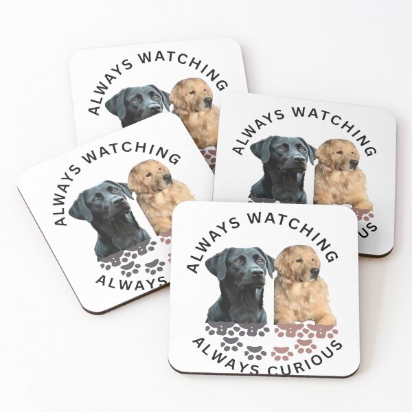 Item preview, Always watching. Always curious designed and sold by Retriever Dog Tribe.