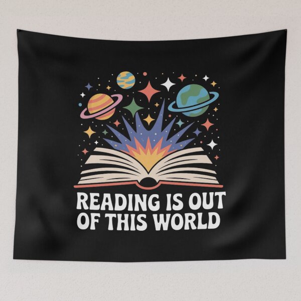 Item preview, Reading Is Out Of This World Space Book Reading Design designed and sold by PROPera-design.