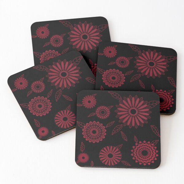 Item preview, Rough Red Floral on Black  designed and sold by JaygiesDesign.