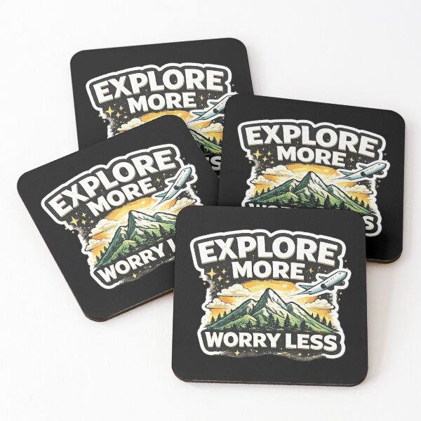 Item preview, Explore More Worry Less Travel Quote designed and sold by Tropivaro.