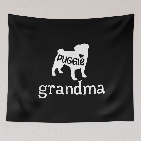 Item preview, Cute Puggie Grandma Dog Lover Silhouette Heart Pet Owner Gift Idea designed and sold by Buzzlekrun.