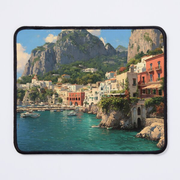 Item preview, Capri Coastal Village Boats and Cliffs designed and sold by daila70.