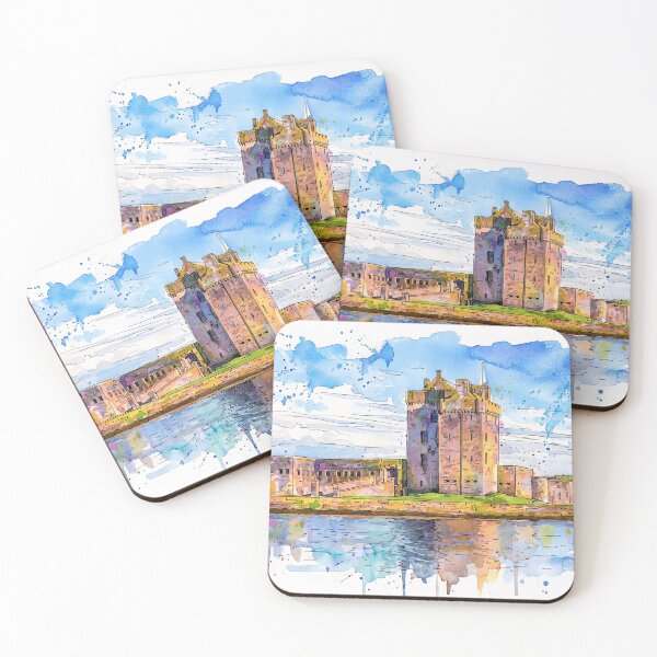 Item preview, Watercolour illustration of Broughty Castle, Angus, Scotland designed and sold by davidelder.