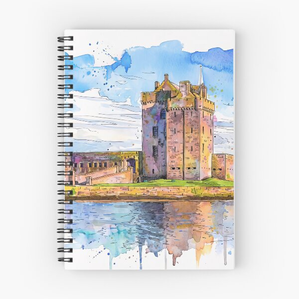 Item preview, Watercolour illustration of Broughty Castle, Angus, Scotland designed and sold by davidelder.