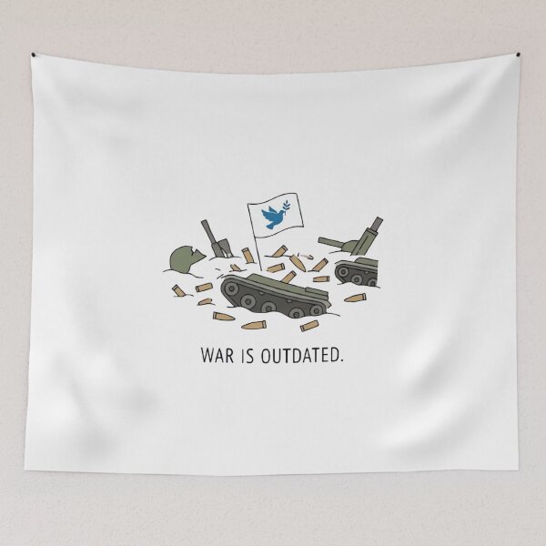 Item preview, War Is Outdated Peace Typography designed and sold by ARTReMi.