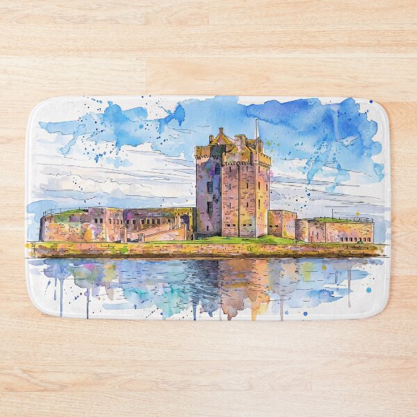Item preview, Watercolour illustration of Broughty Castle, Angus, Scotland designed and sold by davidelder.