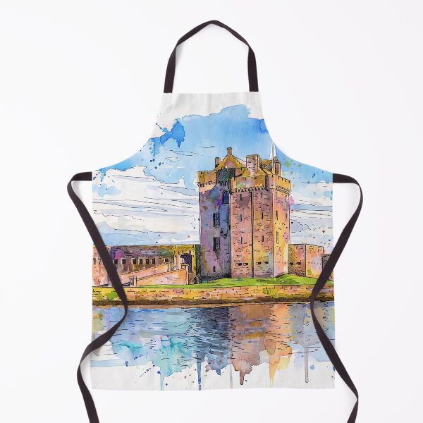 Item preview, Watercolour illustration of Broughty Castle, Angus, Scotland designed and sold by davidelder.