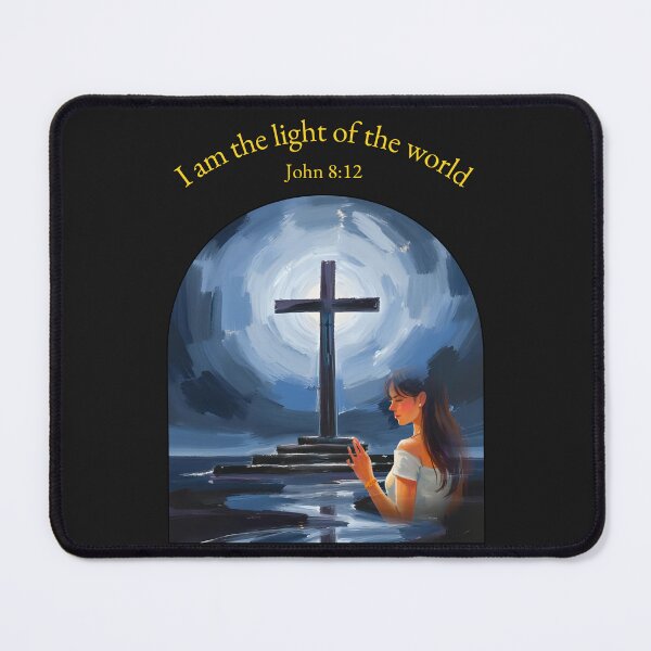 Item preview, John 8:12 I am the Light of the World Tote bag designed and sold by KittenAndCo.