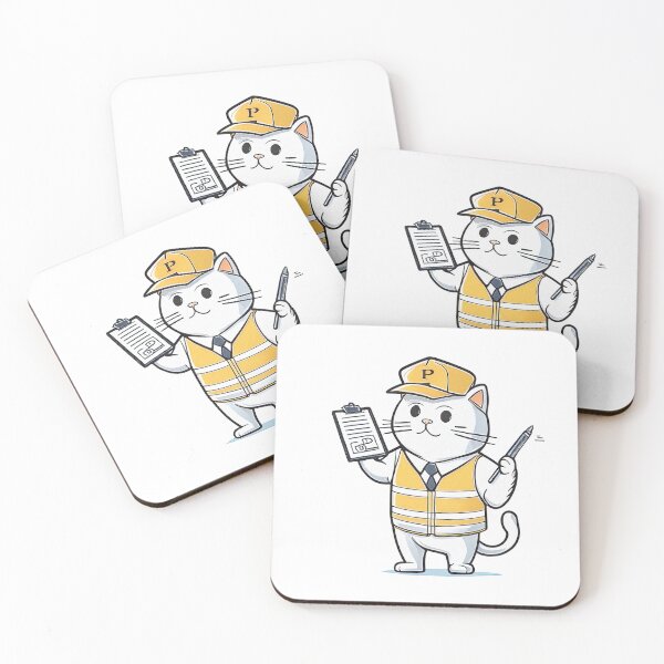 Item preview, Parking Inspector Cat – Cute Cartoon Parking Officer designed and sold by ChernivtsiSkoda.