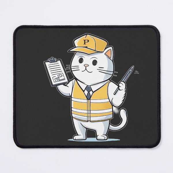 Item preview, Parking Inspector Cat – Cute Cartoon Parking Officer designed and sold by ChernivtsiSkoda.