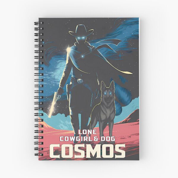Item preview, Lone Cosmic Cowgirl and Dog – Space Western Cosmic Cowboy Design designed and sold by Art-Arcade6.