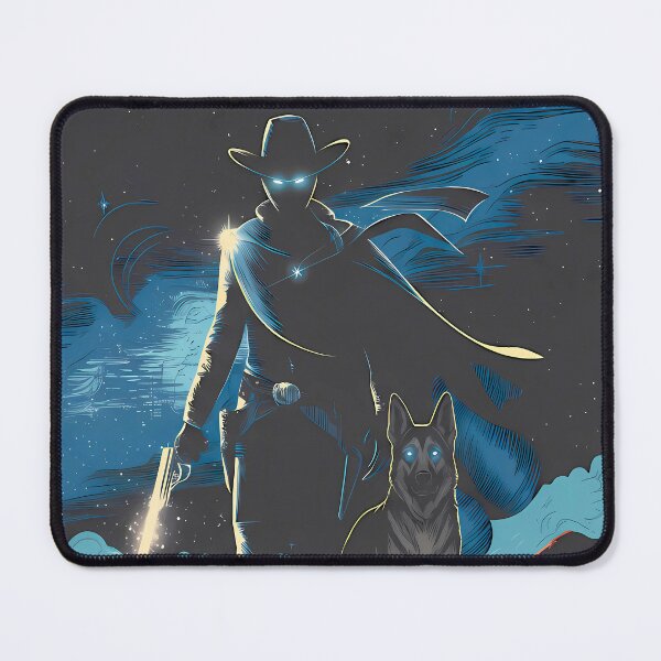 Item preview, Lone Cosmic Cowgirl and Dog – Space Western Cosmic Cowboy Design designed and sold by Art-Arcade6.