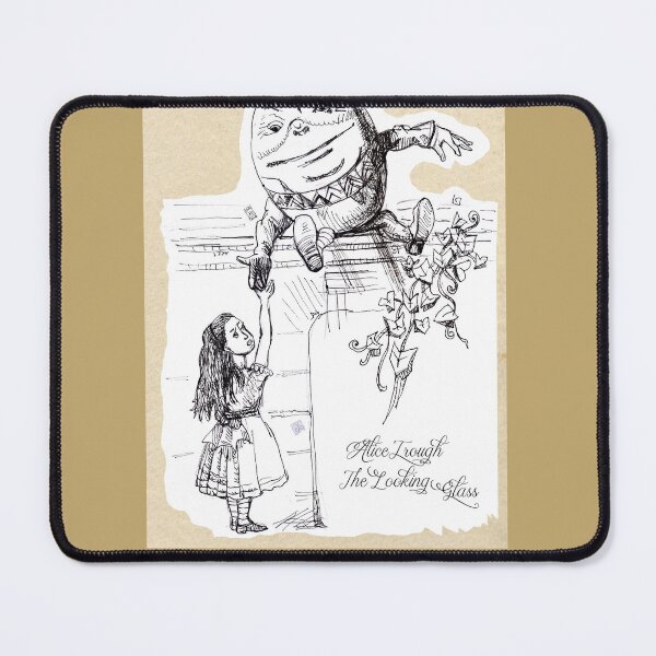 Item preview, Alice Through the Looking-Glass - Egg-shaped Humpty Dumpty Talks With Alice (ink drawing by ACCI) designed and sold by VanyssaGraphics.