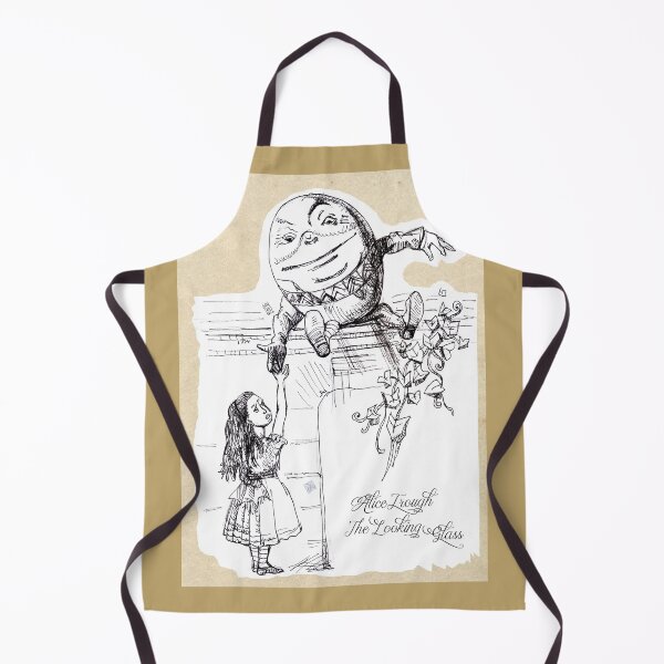 Item preview, Alice Through the Looking-Glass - Egg-shaped Humpty Dumpty Talks With Alice (ink drawing by ACCI) designed and sold by VanyssaGraphics.
