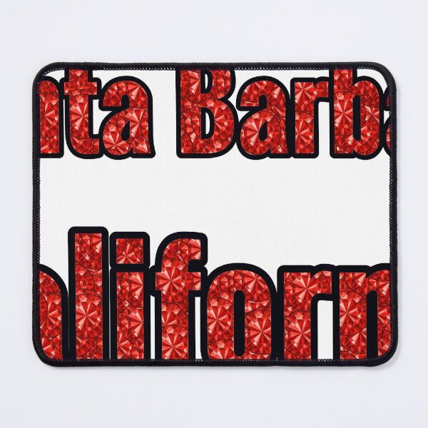 Item preview, Santa Barbara California City Name With Red Rhinestone designed and sold by TheIconSmith.