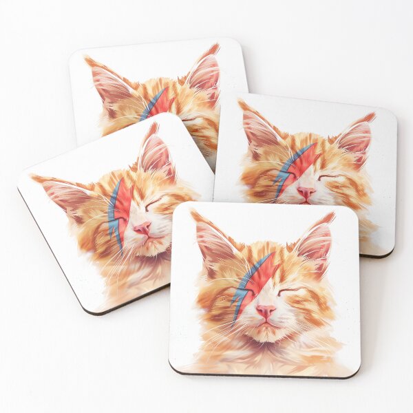 Item preview, Cat Empowering His Inner Ziggy Stardust -Kitty Stardust designed and sold by Lola Style.