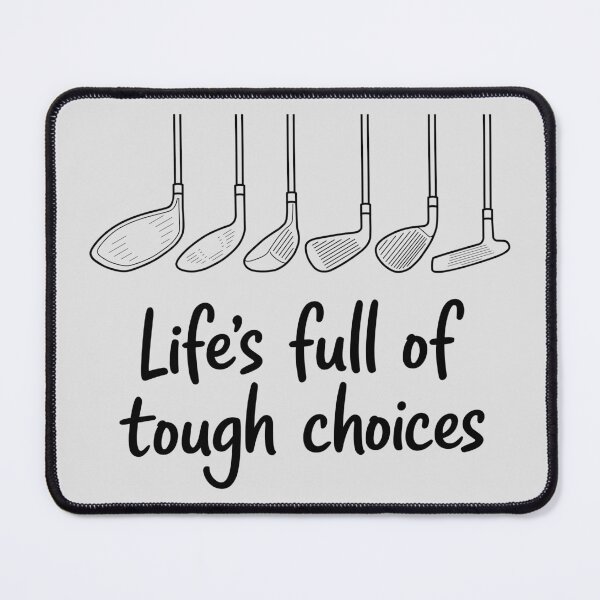 Item preview, Funny Golf "Tough Choices" Design - Minimalist Golf Club Lineup designed and sold by ArthousePromos.