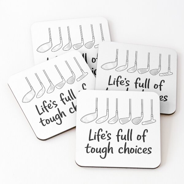 Item preview, Funny Golf "Tough Choices" Design - Minimalist Golf Club Lineup designed and sold by ArthousePromos.