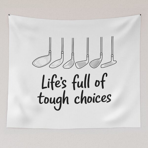 Item preview, Funny Golf "Tough Choices" Design - Minimalist Golf Club Lineup designed and sold by ArthousePromos.