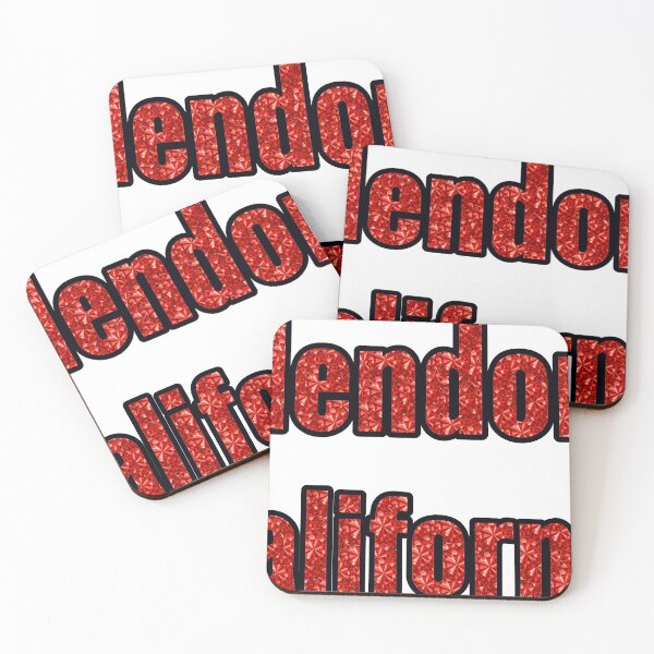 Item preview, Glendora California City Name With Red Rhinestone designed and sold by TheIconSmith.
