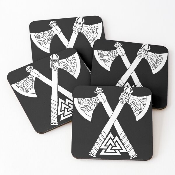 Item preview, White axes and Viking symbol designed and sold by Lagueny.