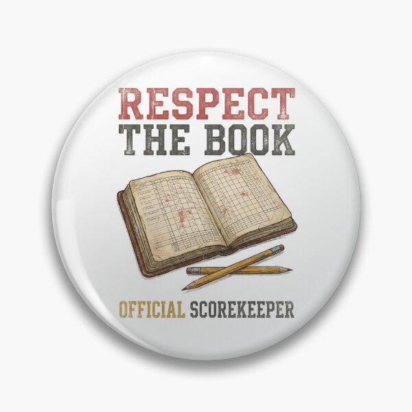 Item preview, Respect the Book Official Scorekeeper — Funny Baseball Scorekeeper Gift, Stats Nerd Vintage Scorebook Tee designed and sold by Luminari Creations.