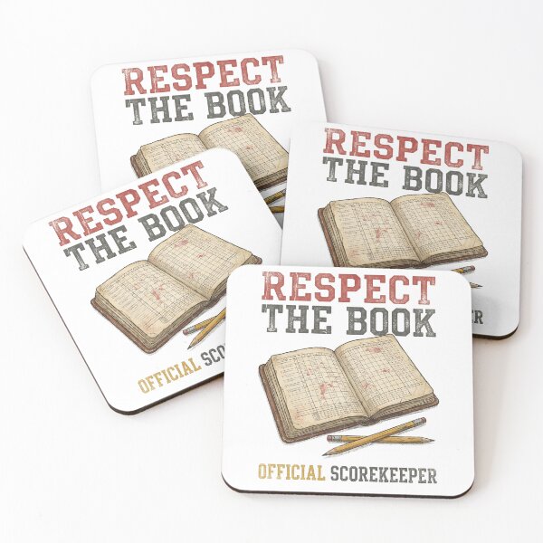 Item preview, Respect the Book Official Scorekeeper — Funny Baseball Scorekeeper Gift, Stats Nerd Vintage Scorebook Tee designed and sold by Luminari Creations.