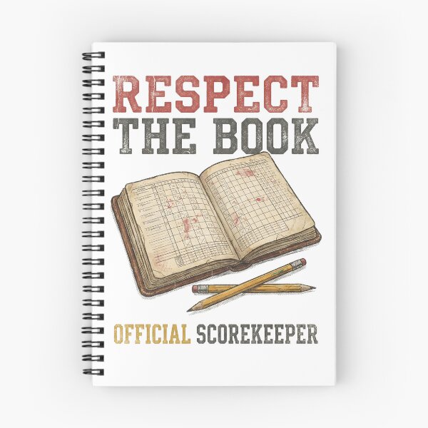Item preview, Respect the Book Official Scorekeeper — Funny Baseball Scorekeeper Gift, Stats Nerd Vintage Scorebook Tee designed and sold by Luminari Creations.