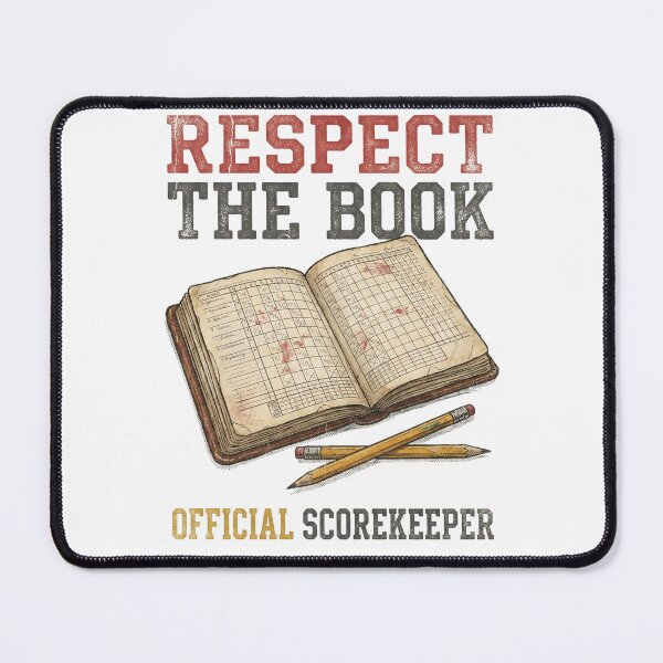 Item preview, Respect the Book Official Scorekeeper — Funny Baseball Scorekeeper Gift, Stats Nerd Vintage Scorebook Tee designed and sold by Luminari Creations.