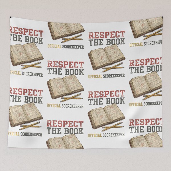Item preview, Respect the Book Official Scorekeeper — Funny Baseball Scorekeeper Gift, Stats Nerd Vintage Scorebook Tee designed and sold by Luminari Creations.