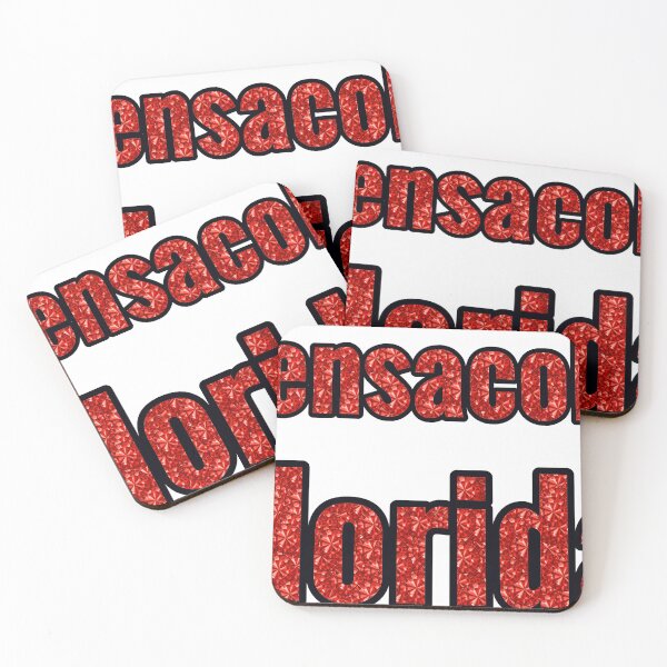 Item preview, Pensacola Florida City Name With Red Rhinestone designed and sold by TheIconSmith.