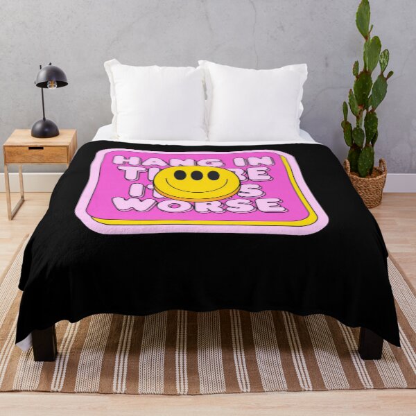 Item preview, Hang In There It Gets Worse Smiley Retro Humor Quote designed and sold by SkeletonsDanger.