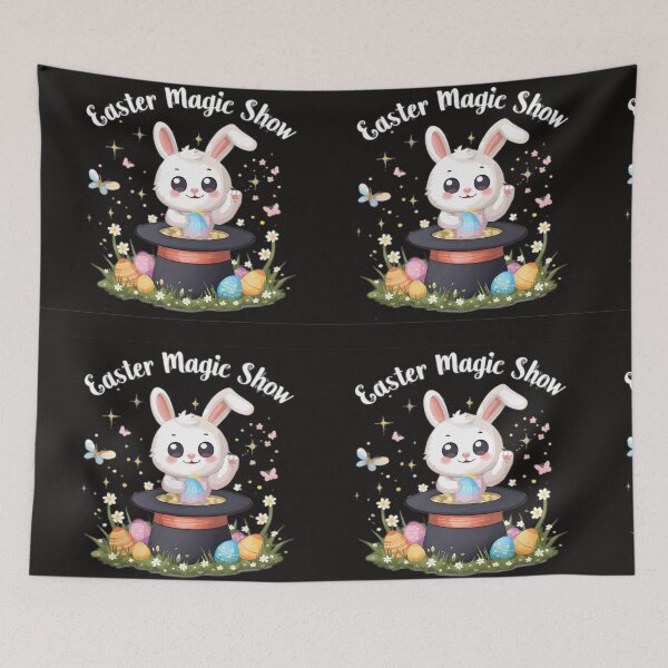 Item preview, Easter Magic Show , cute Bunny pulling easter eggs out of Hat designed and sold by FireOrchid.